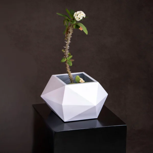 Corso Short compact stainless steel planter — 7 finishes — Elgiem