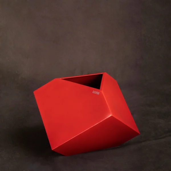Kor Cube geometric stainless steel cube planter — premium finish — Elgiem