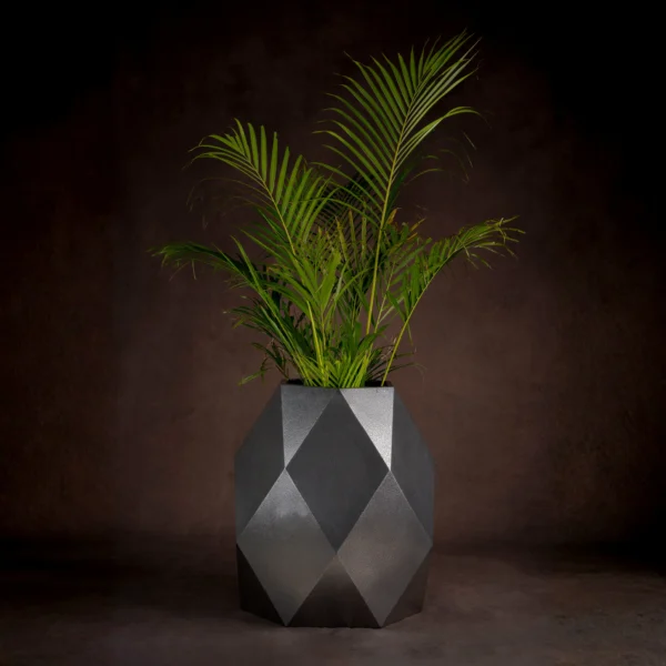 Mira Wide low-profile stainless steel planter — 7 finishes — Elgiem