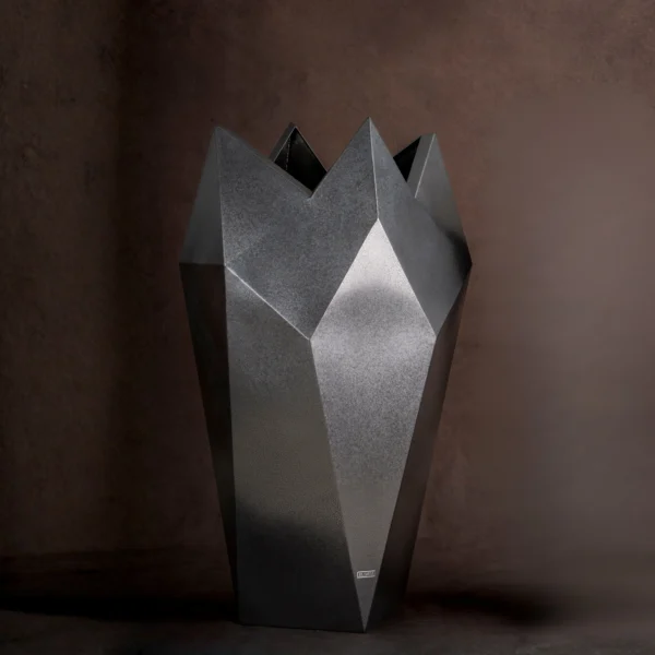 Apex premium large-format stainless steel floor planter — Elgiem Elite Collections