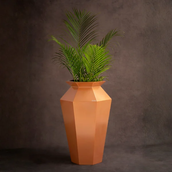 Aurum Modern stainless steel floor planter — 7 finishes, 3 sizes — Elgiem