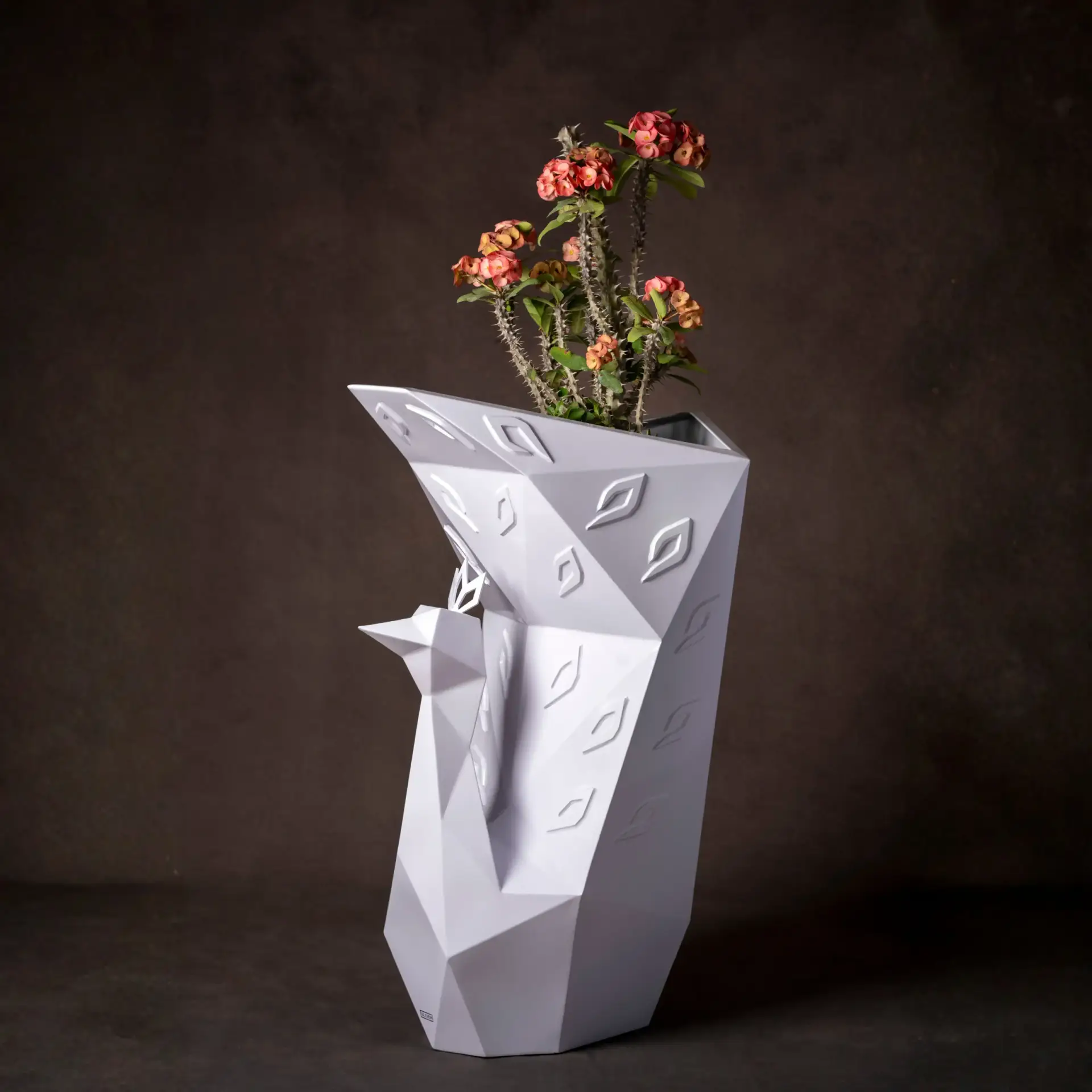 Home | Elgiem The Royal Peacock prestigious sculpted stainless steel planter — Elgiem Elite Collections