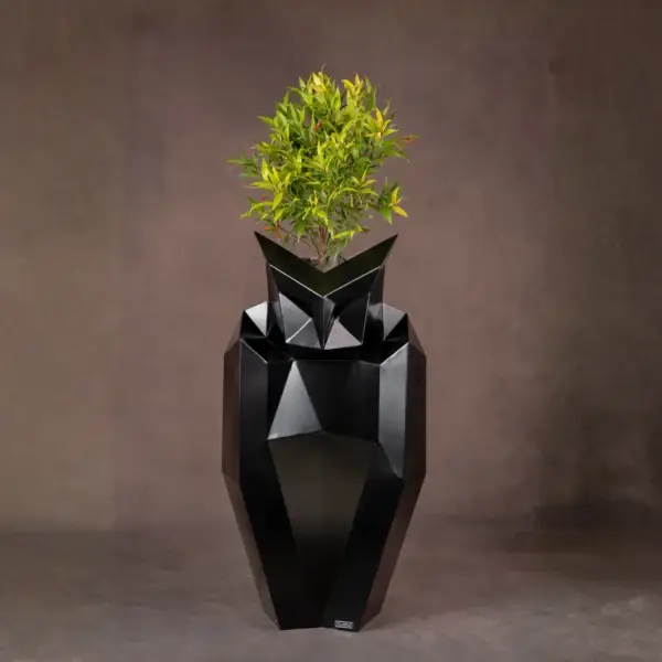 The Mystic Owl sculpted owl stainless steel luxury planter — Elgiem Elite Collections